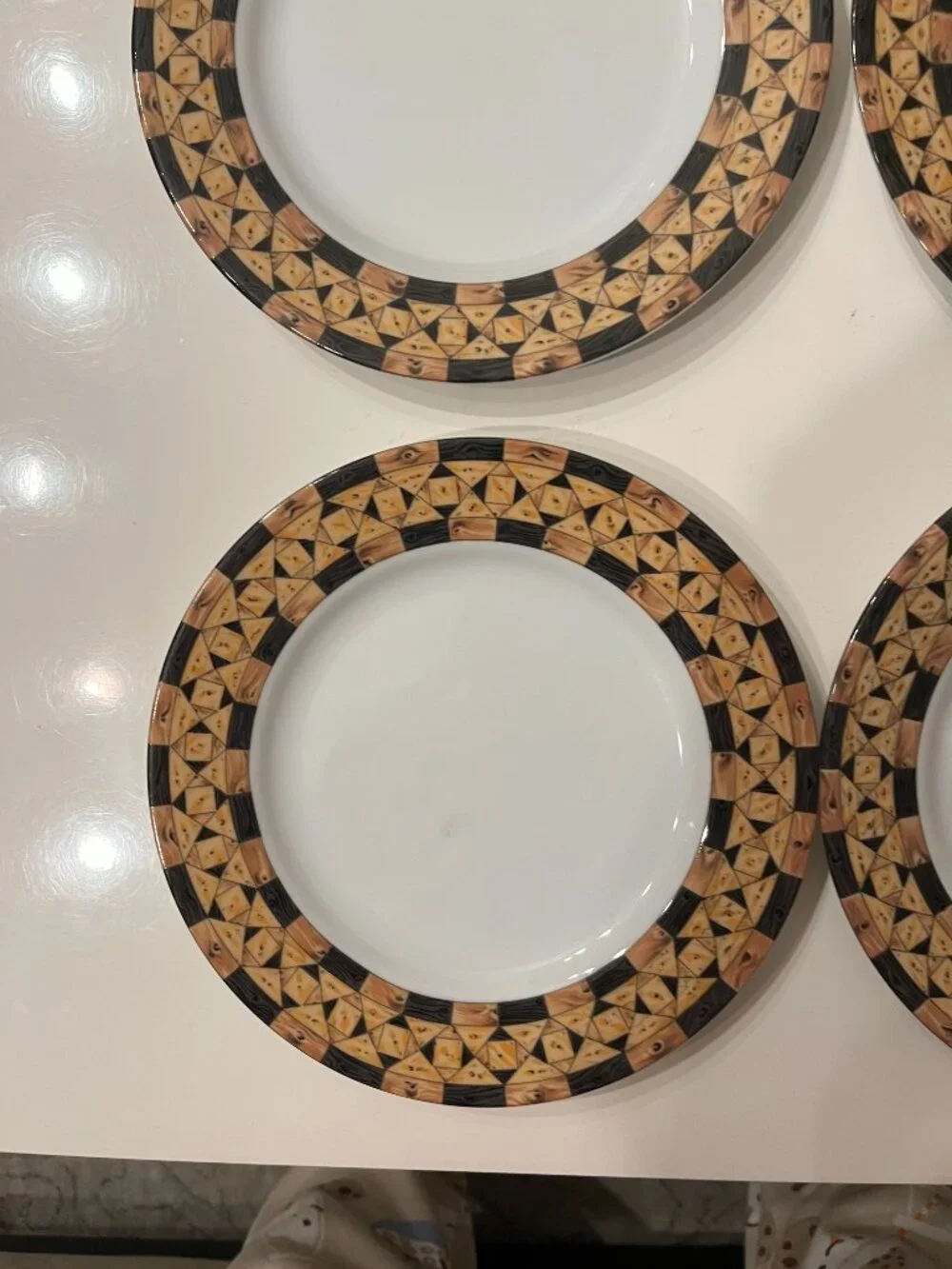 TAITÙ Milano Legno Salad Plates 7.5” Set of 4 - Emilio Bergamin 1987